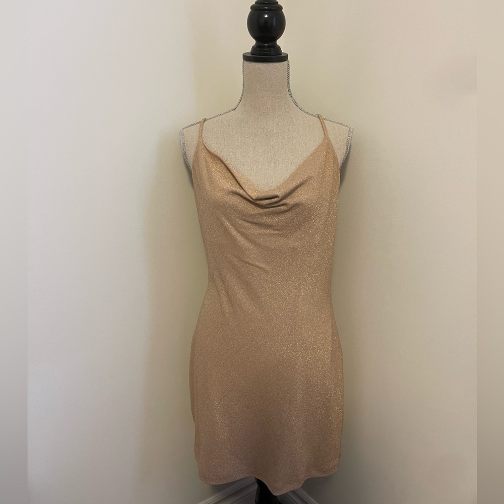 Dynamite Gold Mini Dress